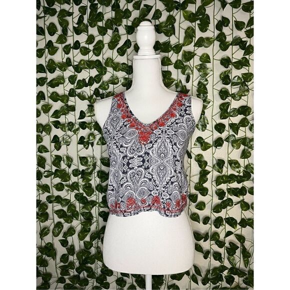 Blue Rain Anthropologie Embroidered Tank Top - Picture 1 of 6
